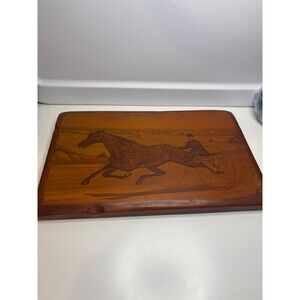 Vintage Scott Leighton "The Queen Of The Turf, Maud S. WW Bair" Print on wood